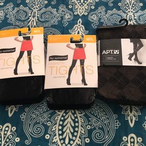 Tights; lot of 3 pair, M/L